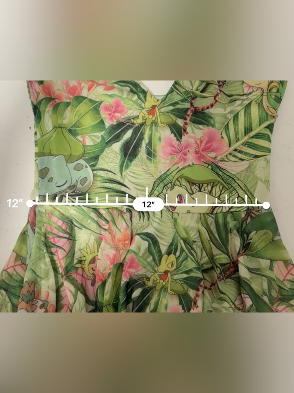 Pokemon grass type handkerchief dress | Size S - Picture 9 of 10